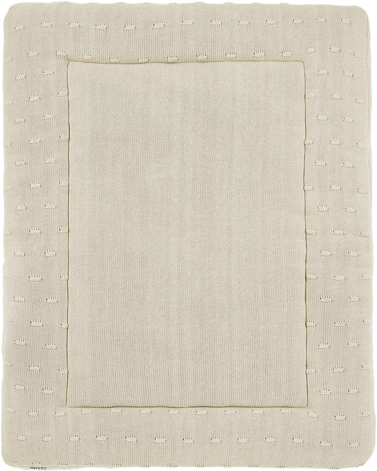 Meyco Baby Knots Laufstallmatte – 77 x 97 cm – weicher Sand