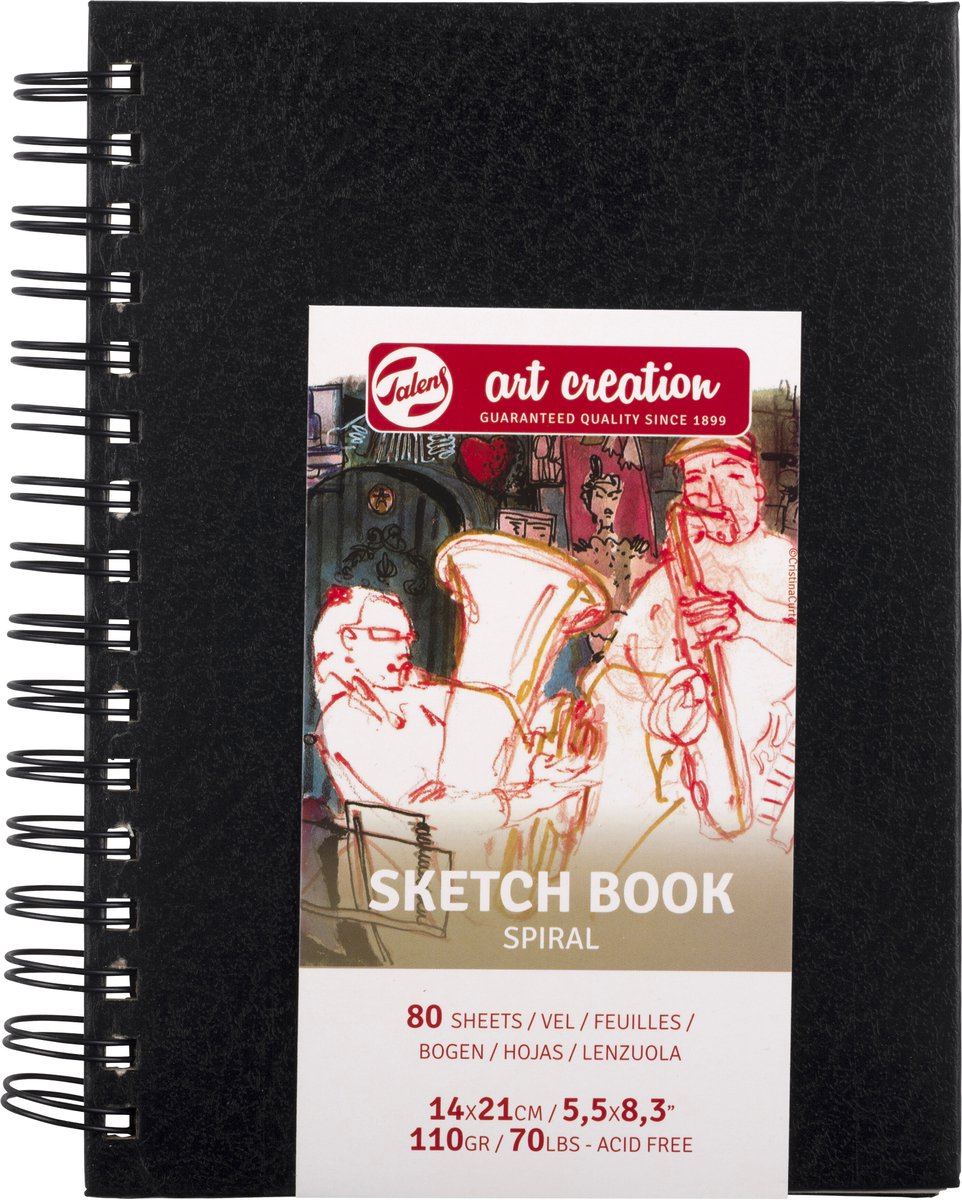 Talens Art Creation Sketchbook Spiral 14x21cm 110 g 80V