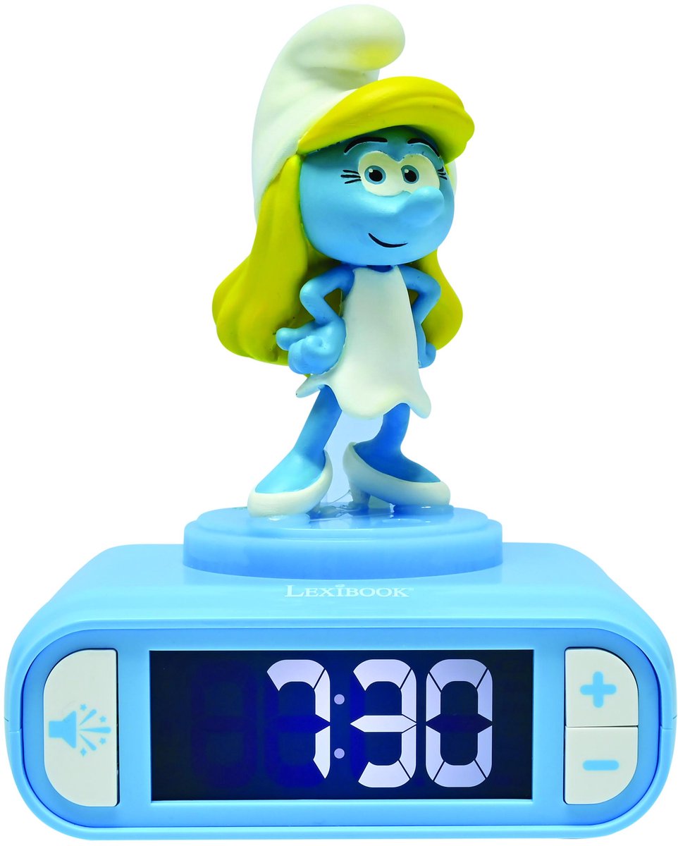 Lexibook smurfette night light alarm clock with sounds