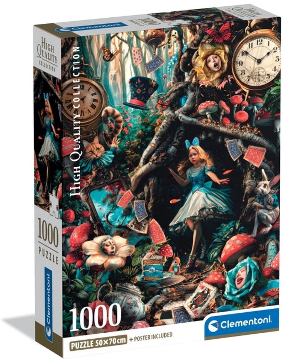 Clementoni – Puzzle – 1000 Teile – Ein Tag im Wunderland – Puzzle für Erwachsene – hochwertige Sammlung