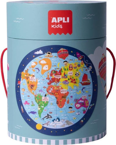 Runde Puzzle-Weltkarte für Kinder von Apli