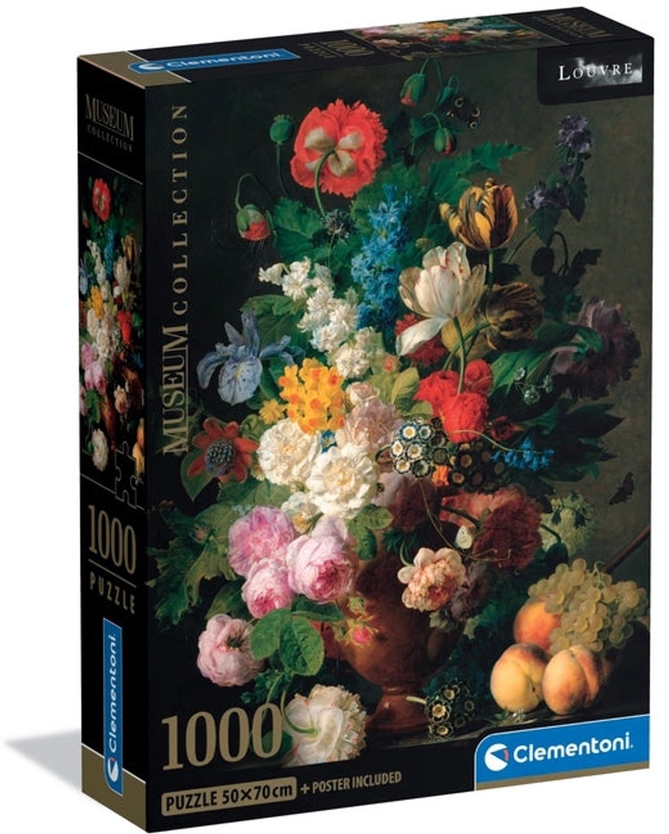Clementoni – Puzzle – 1000 Teile – Schale mit Blumen – Puzzle für Erwachsene