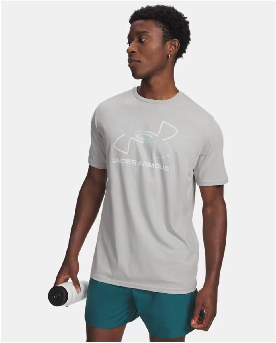 Under Armour UA GL Foundation Update SS-Gry Herren-Sportshirt – Grau – Emaille-Blau – Illusionsgrün