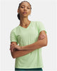Under Armour Tech SSV – solides Damen-Sportshirt – Lumos Lime White