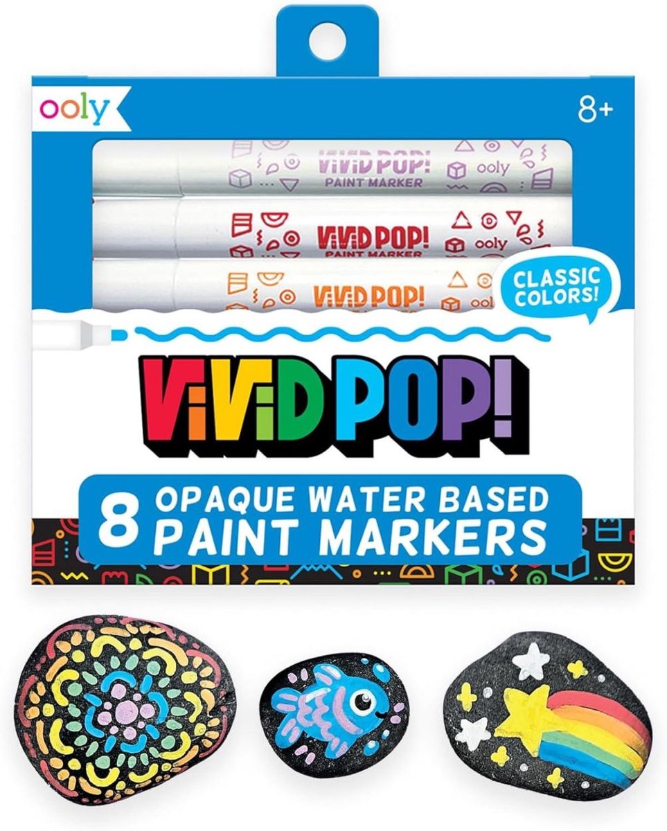 Ooly – lebendiger Pop! - Steinmalerei - Aquarellmarker