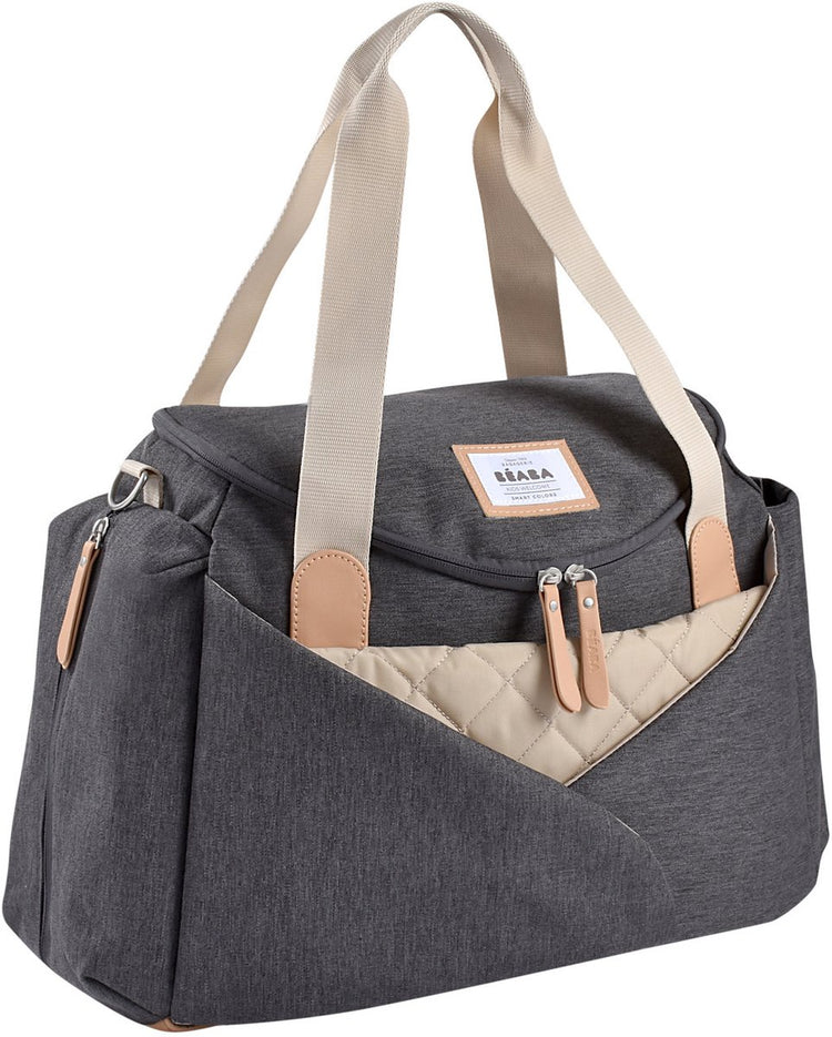 Béaba Sydney Wickeltasche – herausnehmbare Wickelauflage – viel Stauraum – isothermes Fach – grau meliert