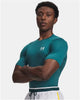 Under Armour UA HG Armour Comp SS-GRN Herren-Sportshirt – Rack Green – Weiß