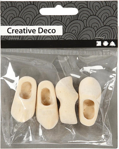 Creativ Company Holländische Holzschuhe, L: 40 mm, 2 Paar 1 Box