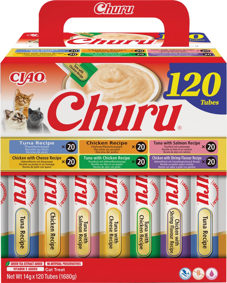 Inaba Ciao Churu Cat Multipack Thunfisch und Hühnchen – 120 Stück