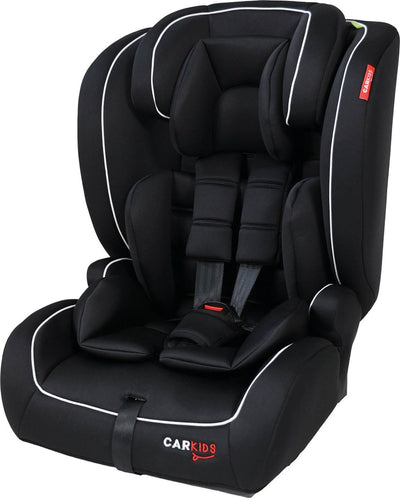 Carkids i-Size-Autositz Jessie – entspricht dem i-Size-R-129-Standard – für Kinder von 76 bis 150 cm – mit Isofix-Top-Tether-Verbindung – schwarz und weiß