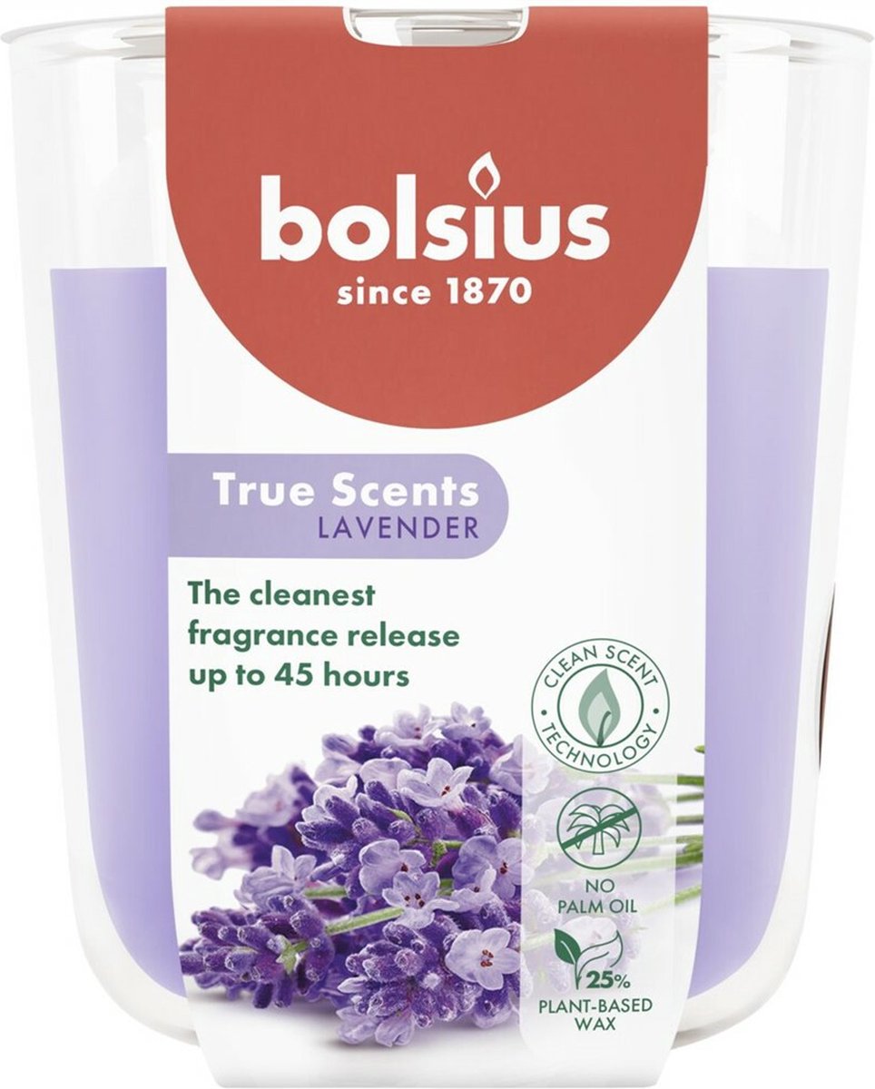 Bolsius Duftkerze echte Düfte Lavendel -
