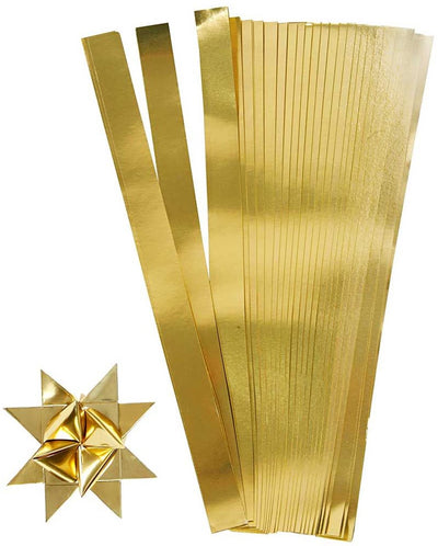 Creativ Company Flechtstreifen, L: 45 cm, T 4,5 cm, B: 10 mm, Gold, 100 Streifen 1 Box