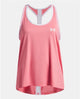 Under Armour Tech Knockout Tank-PNK Mädchen-Sportshirt – bittersüßes Rosa – Weiß