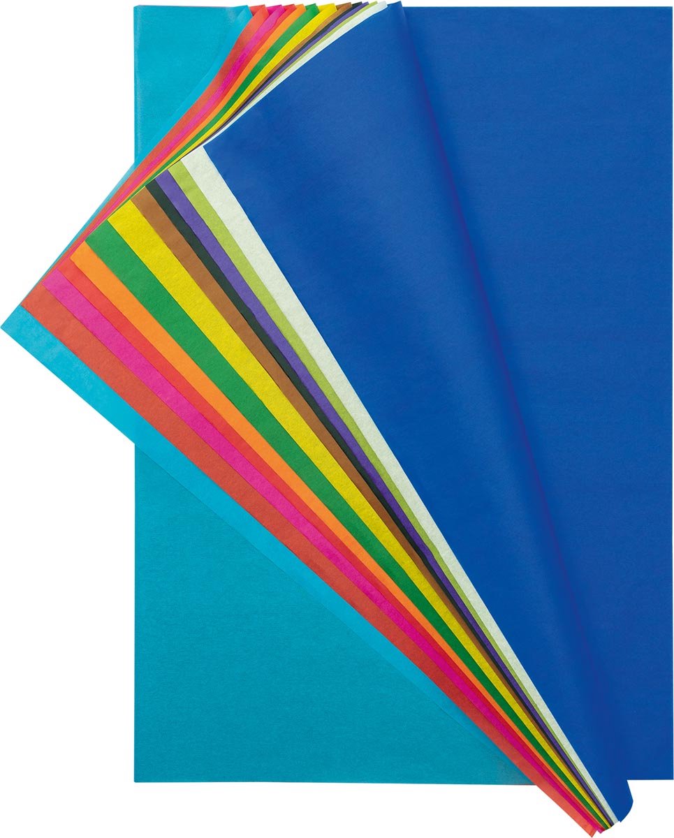 Folia-Seidenpapier, verschiedene Farben: dunkelblau, weiß, hellgrün, lila, schwarz, braun, gelb, grün...