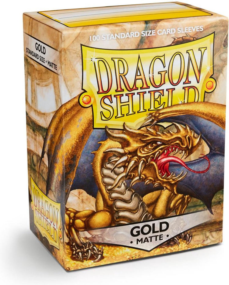 Dragonshield Drachenschild – Standardgröße Kartenhüllen Gold Matt 100x