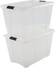 Iris Topbox-Aufbewahrungsbox – 60 l – Kunststoff – transparent – 2er-Set