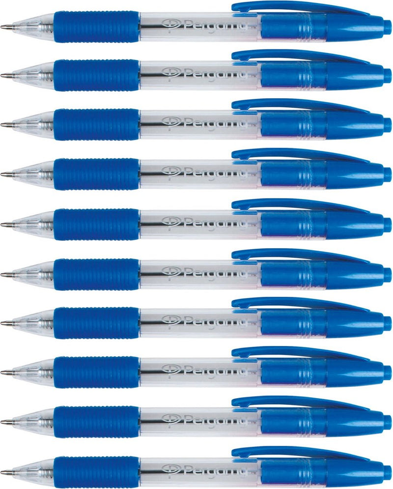 Pergamy Kugelschreiber blau 10 Stk