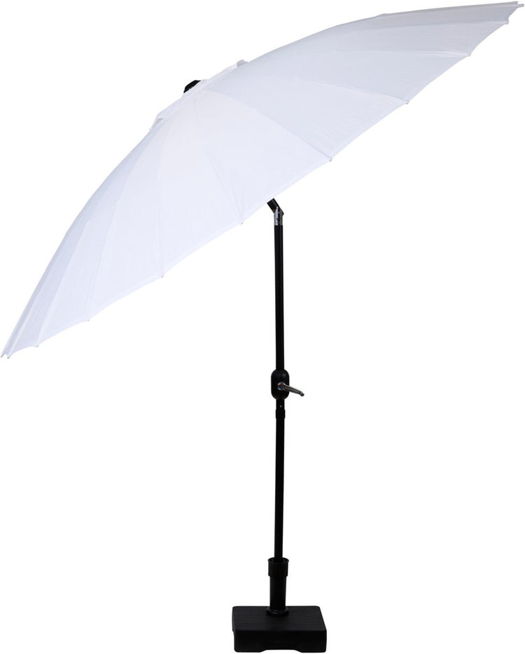Camp Active Sonnenschirm – Sonnenschirm für Balkon und Terrasse – ⌀250 x 240 cm – Stockschirm – Sonnenschirm ohne Ständer – Weiß