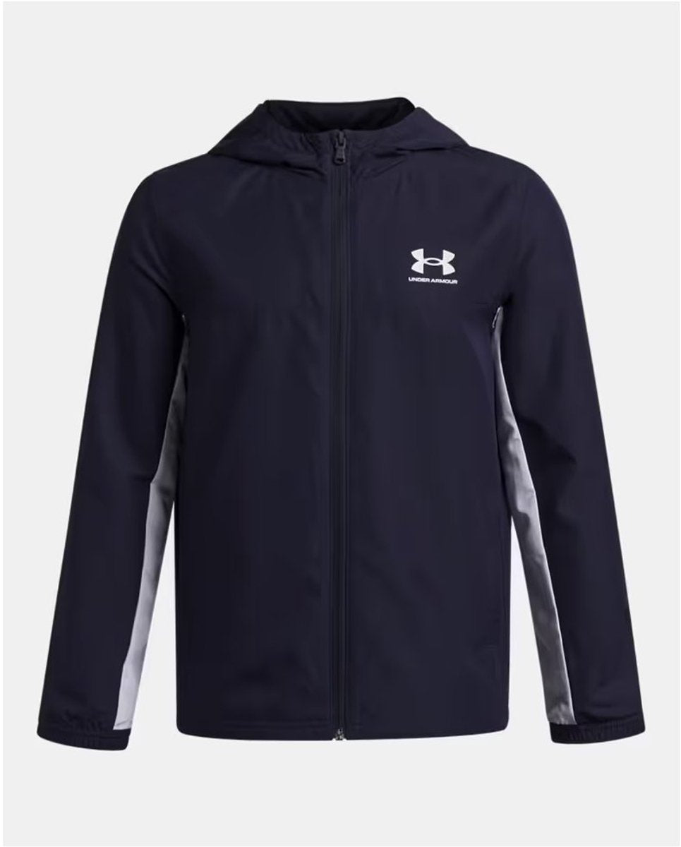 Under Armour Jungen-Sportshirt „UA B Rival WVN Jacket-Blu“ – Midnight Navy – Weiß