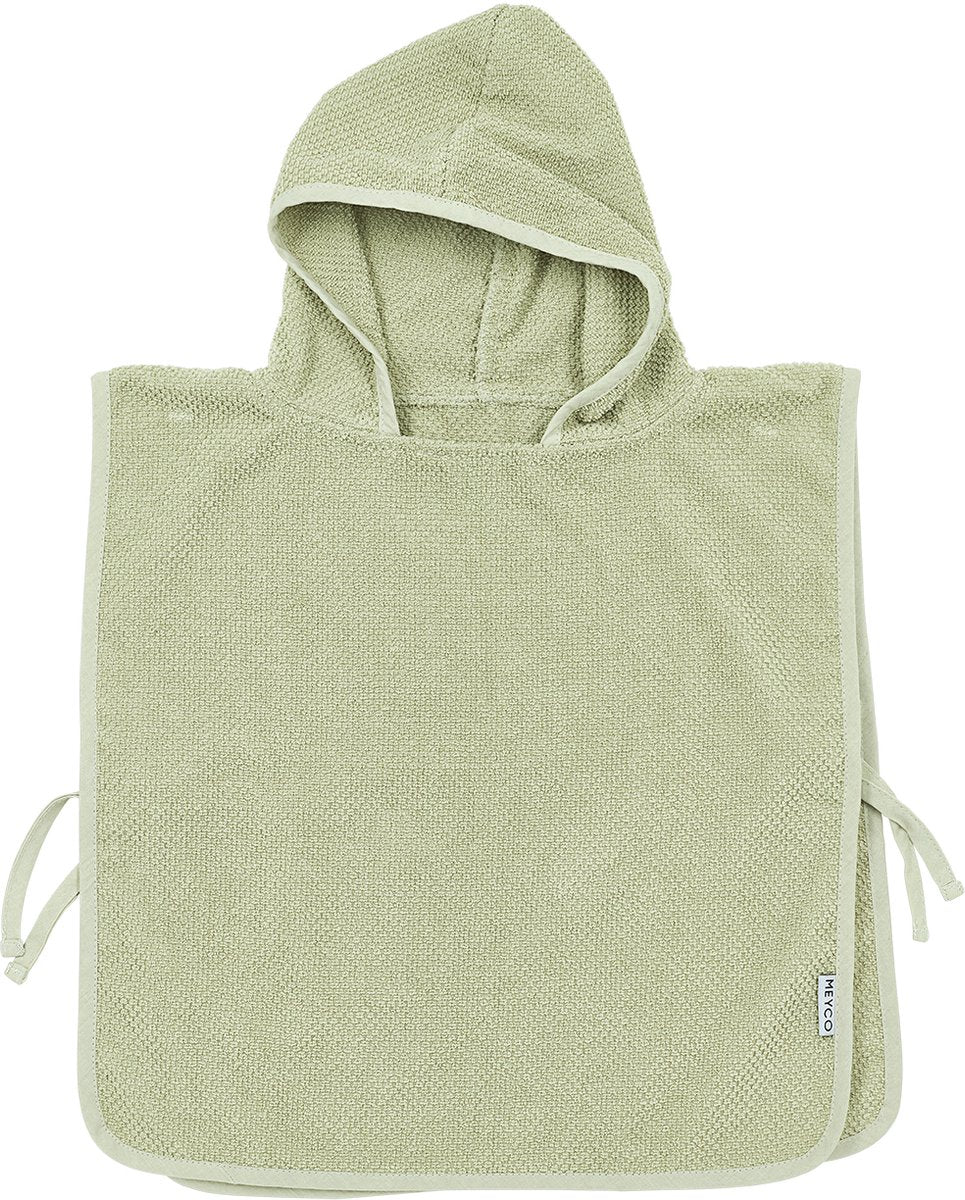 Meyco Baby-Popcorn-Badeponcho – weiches Oliv – 1–3 Jahre