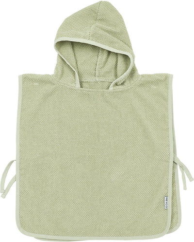 Meyco Baby-Popcorn-Badeponcho – weiches Oliv – 1–3 Jahre