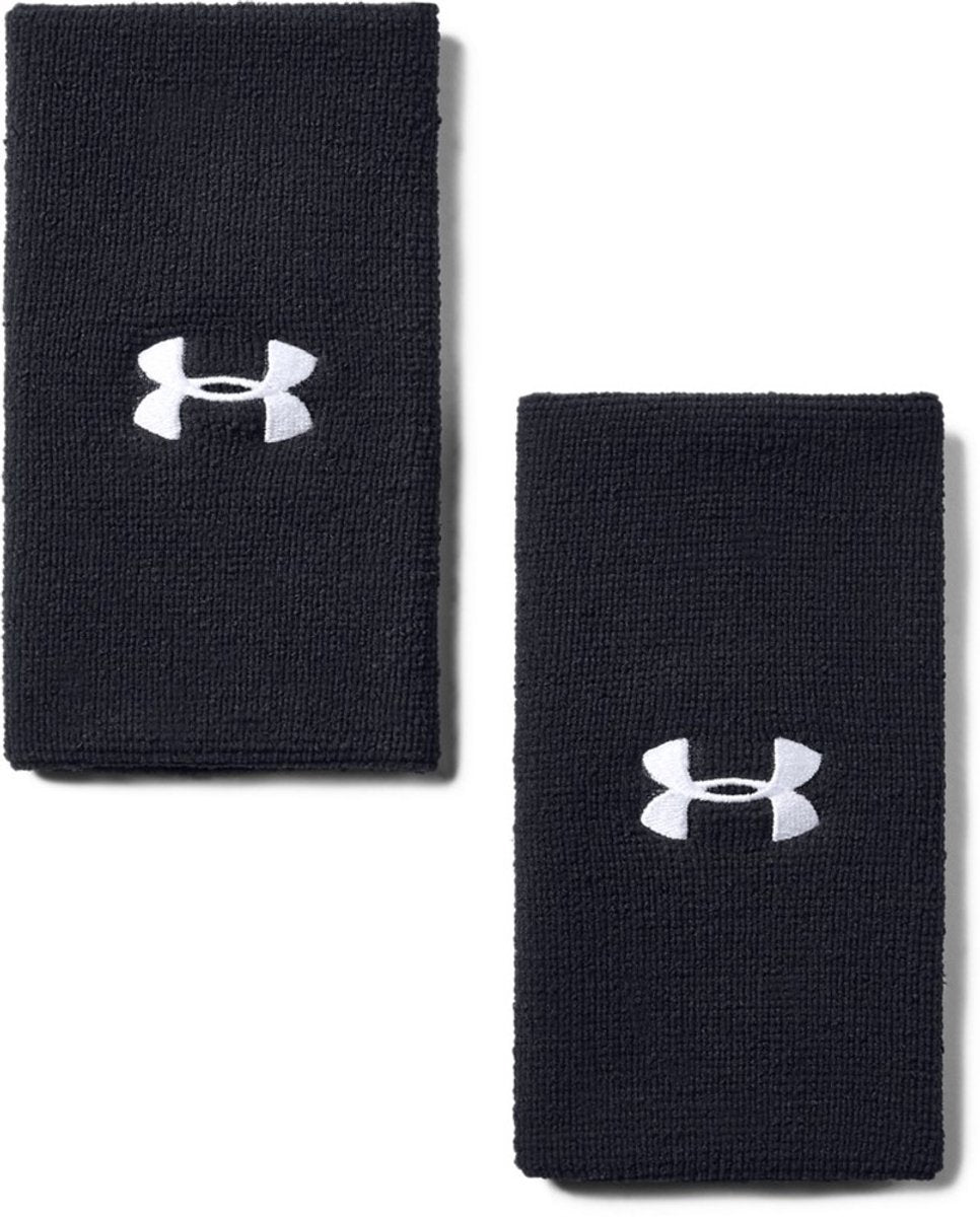 Under Armour 6'' Performance WB-BLK Unisex-Schweißband – Schwarz – Weiß