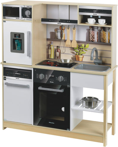 Klein Toys - Miele Familienküche - 83,5x30x101 cm - inkl. Licht- und Soundeffekte - Holz