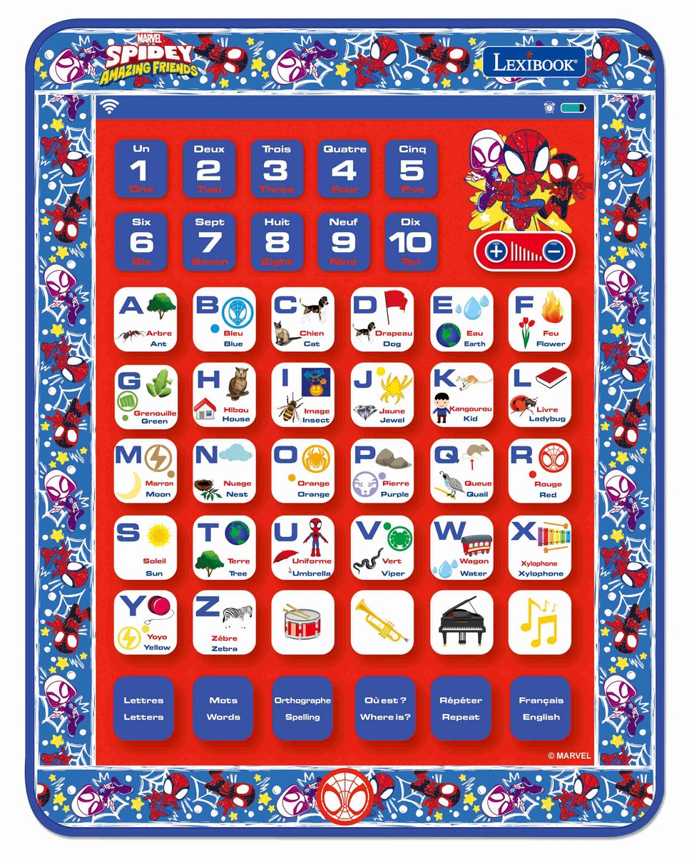Lexibook tablette éducative bilingue spidey auf französisch und englisch