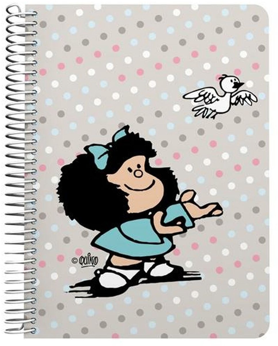 Mafalda-Schrift Vogel mehrfarbig Quarto 80 Blatt