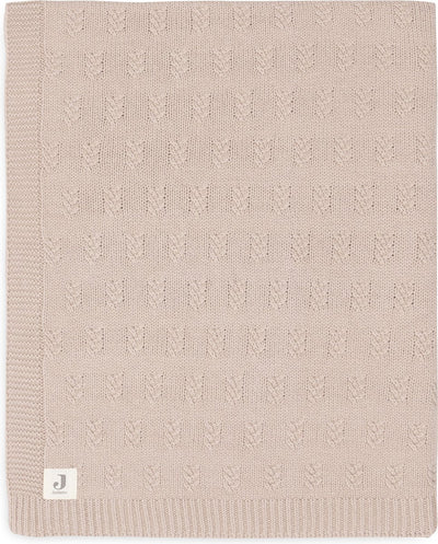 Jollein – Kinderbettdecke 100 x 150 cm – Babydecke – Kornstrick – Wildrosa