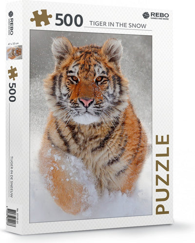 Rebo Productions Puzzle Tiger im Schnee 500 Teile