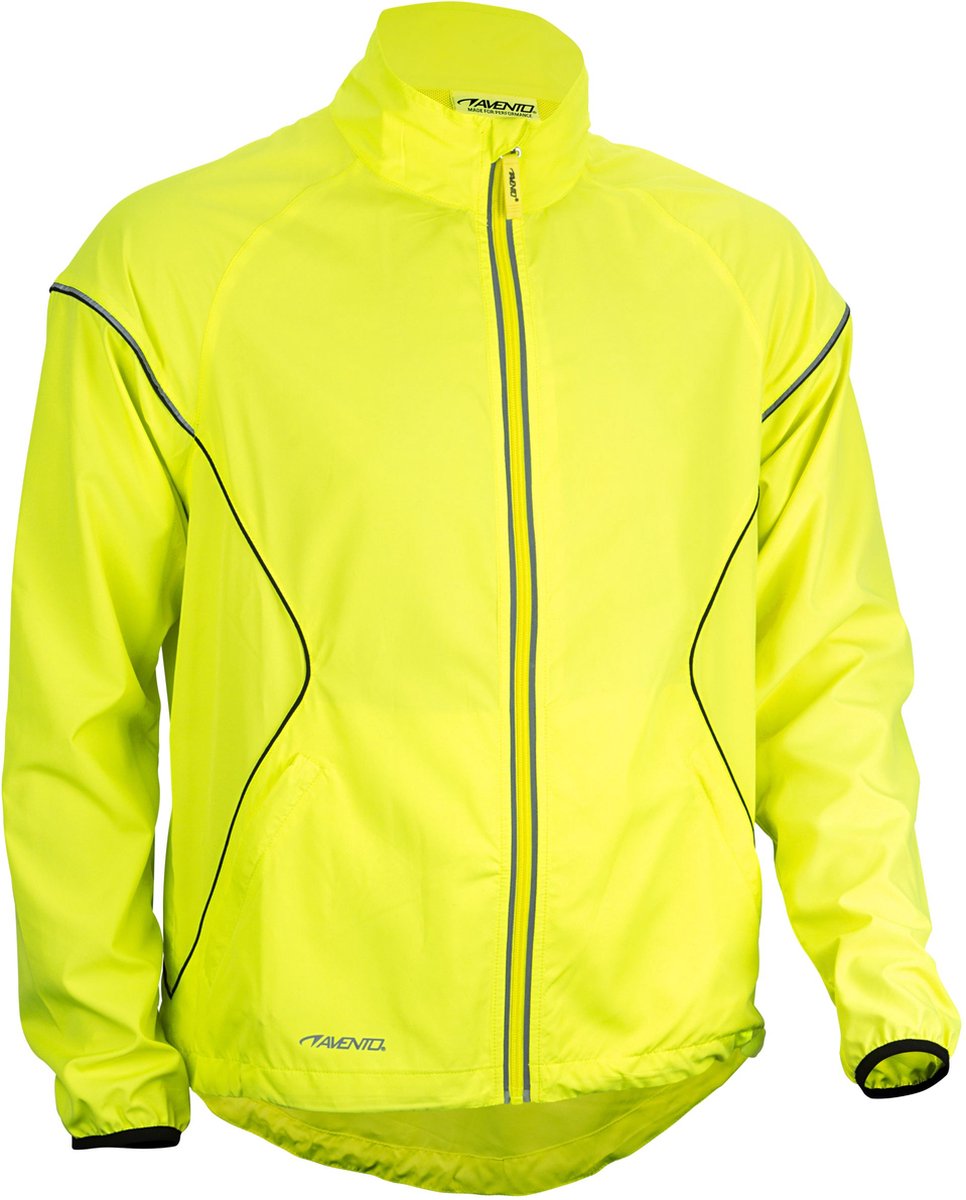 Avento Laufjacke - Unisex - Neongelb - Gelbschwarz - M