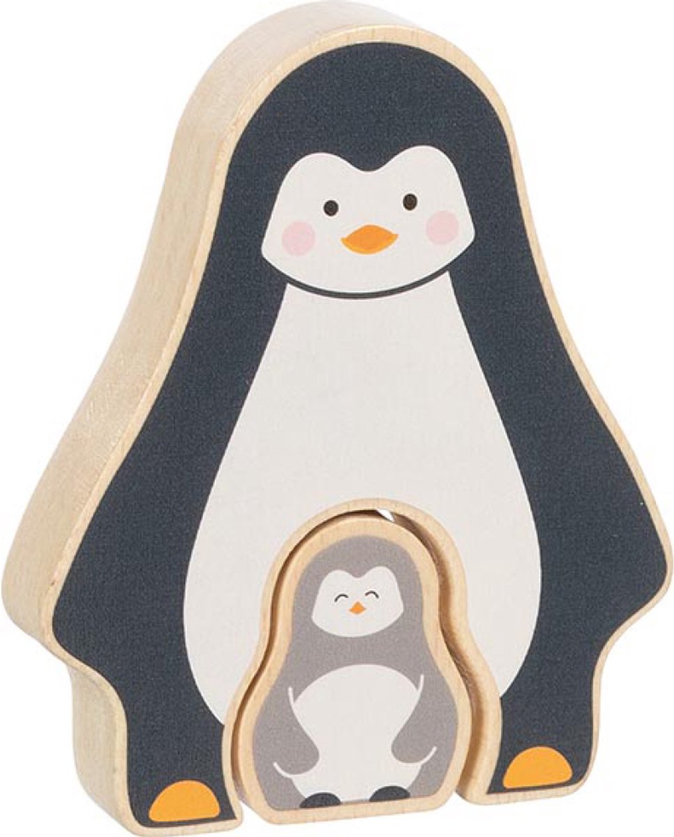 Goki Holzpuzzle stehender Pinguin, 2tlg.
