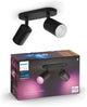 Philips Hue Fugato Aufbaustrahler – weißes und farbiges Licht – 2 Spots – Schwarz