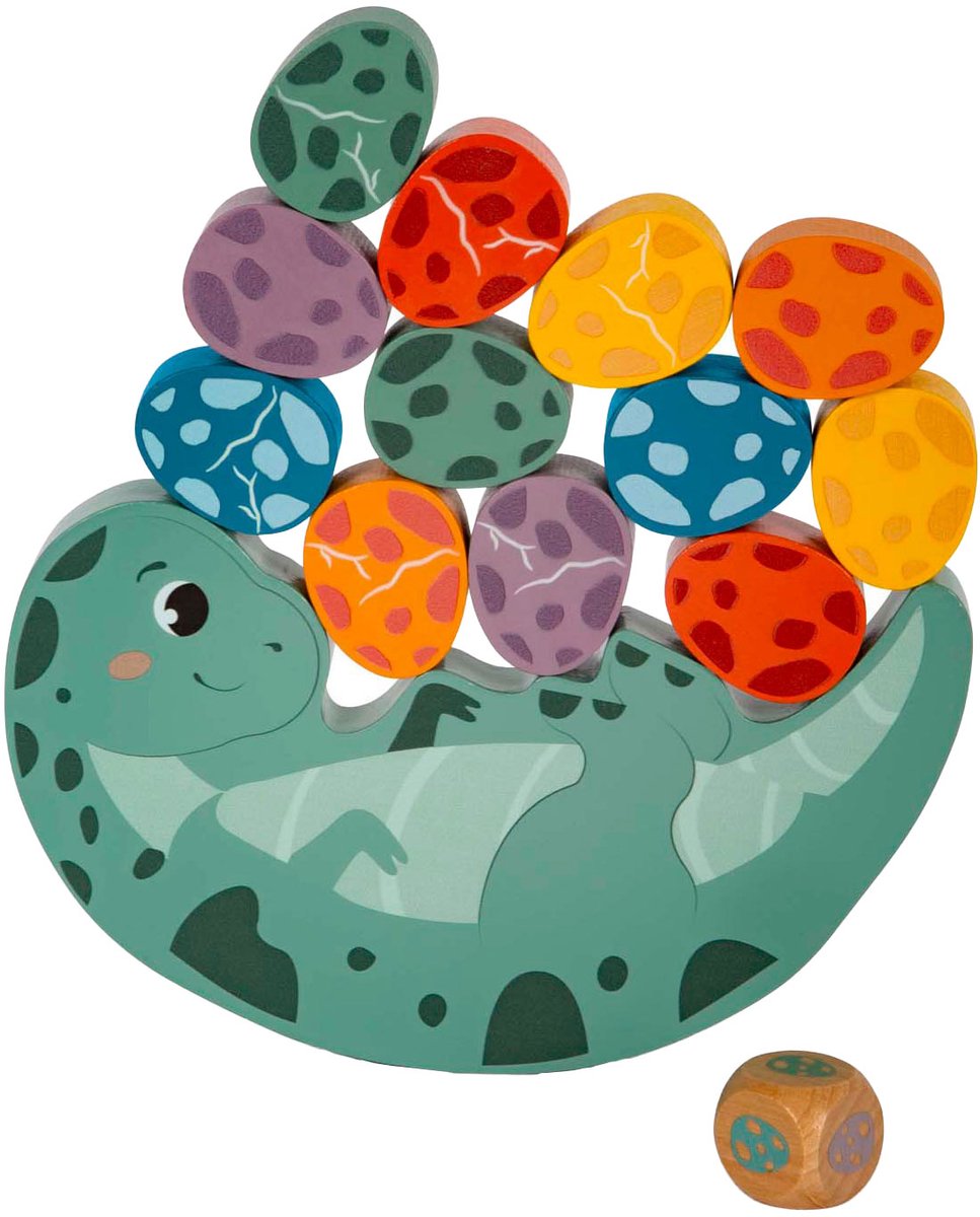 Kleiner Fuß Holzbalance -Spiel Dino, 14dlg.