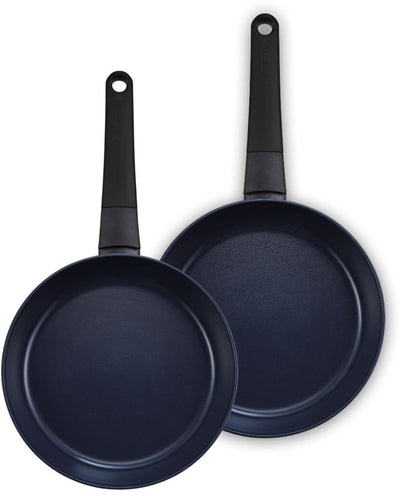 Brabantia Vanta 2-teiliges Bratpfannenset ø 24 28 cm – 100 % PFAS-frei – Keramik-Antihaftbeschichtung mit Titan verstärkt – Induktionspfannenset – Schwarz