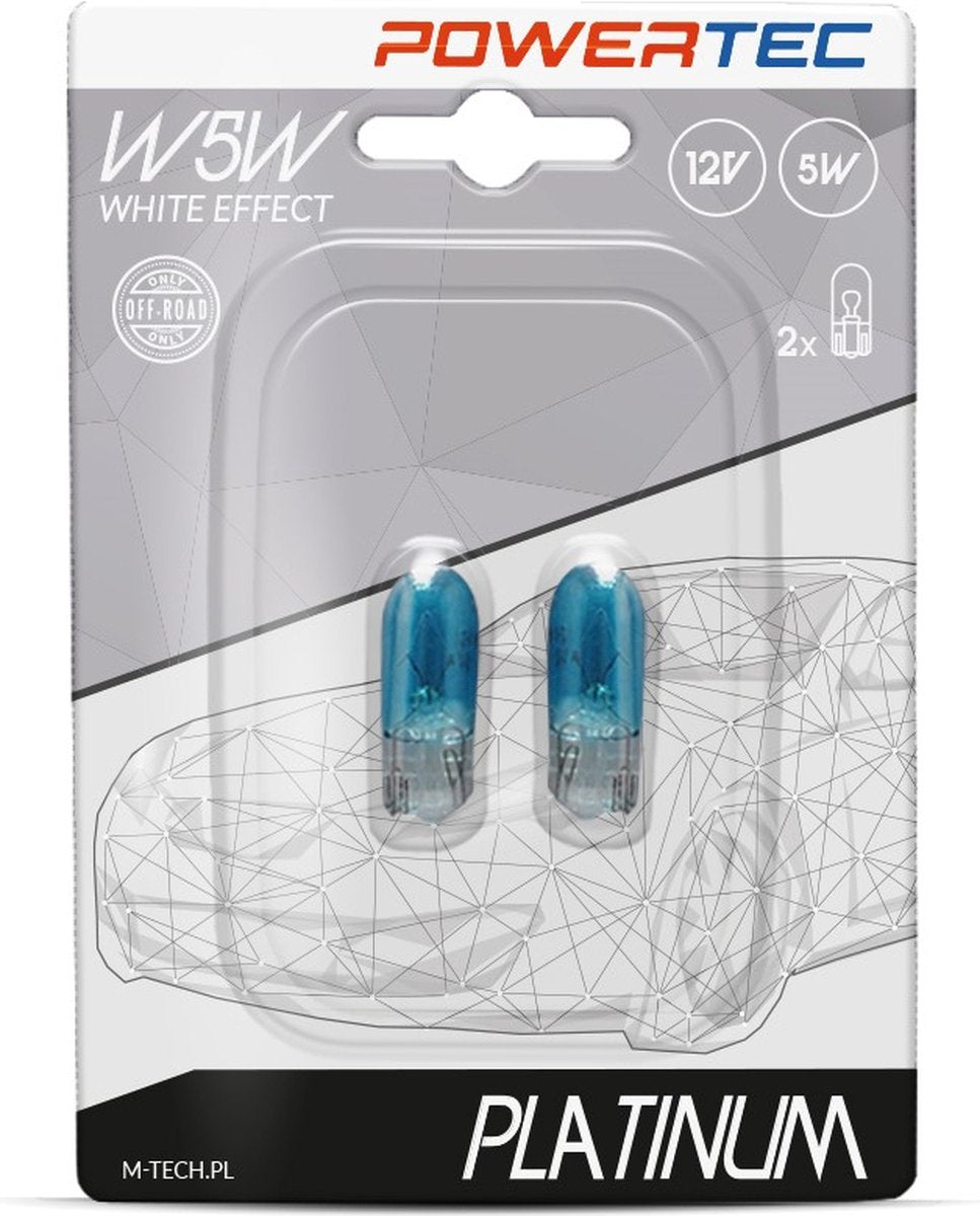 Powertec W5W 12V – Platinum Wedge Weißeffekt – Set