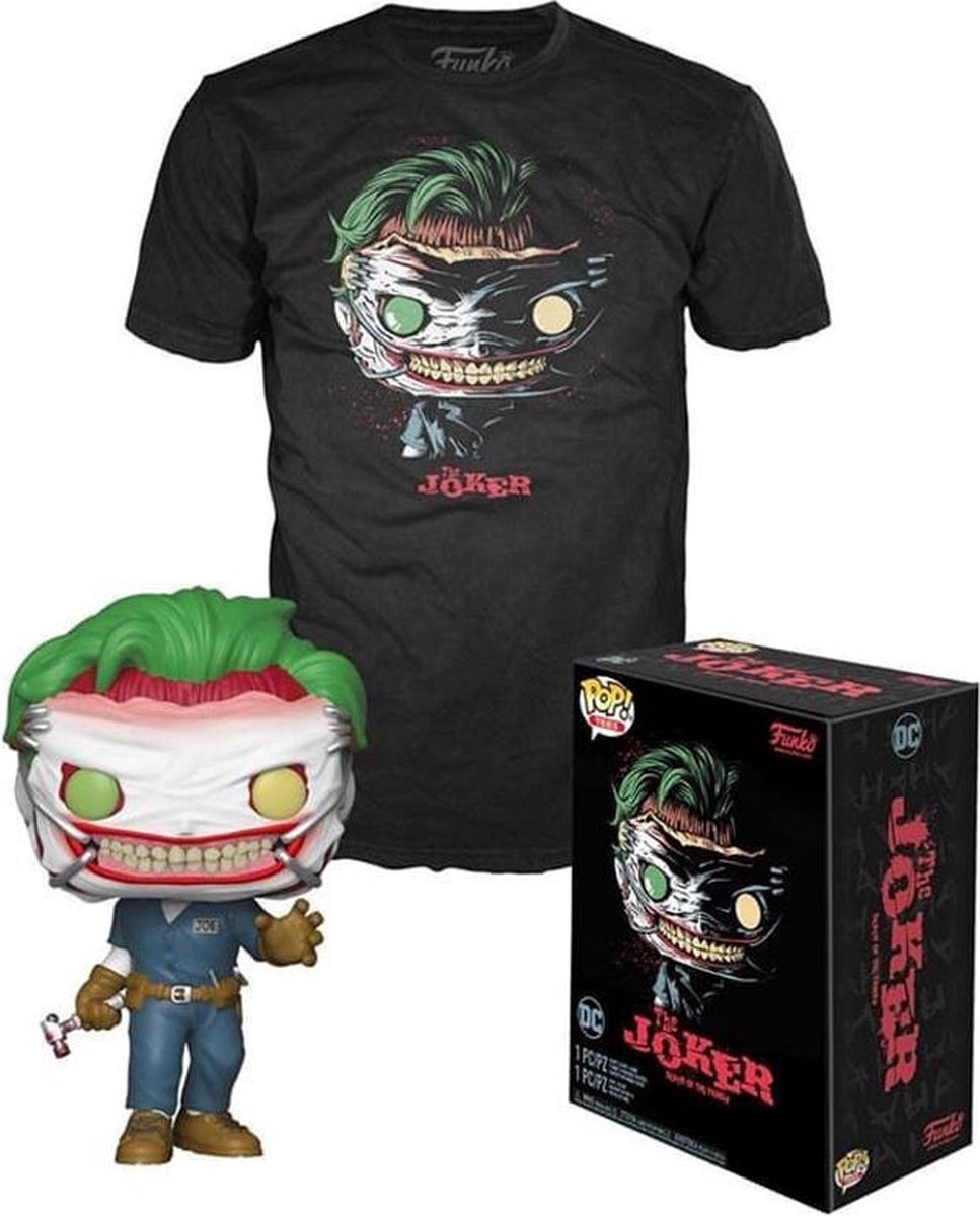 Funko-Pop! DC Comics: Set Figur und T-Shirt – The Joker exklusiv Größe M