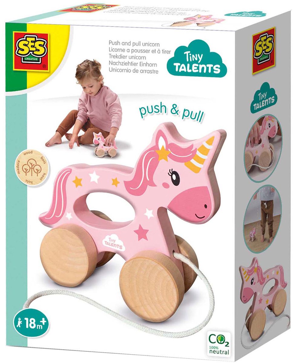 SES Houten Trekvier 2 in 1 - Einhorn