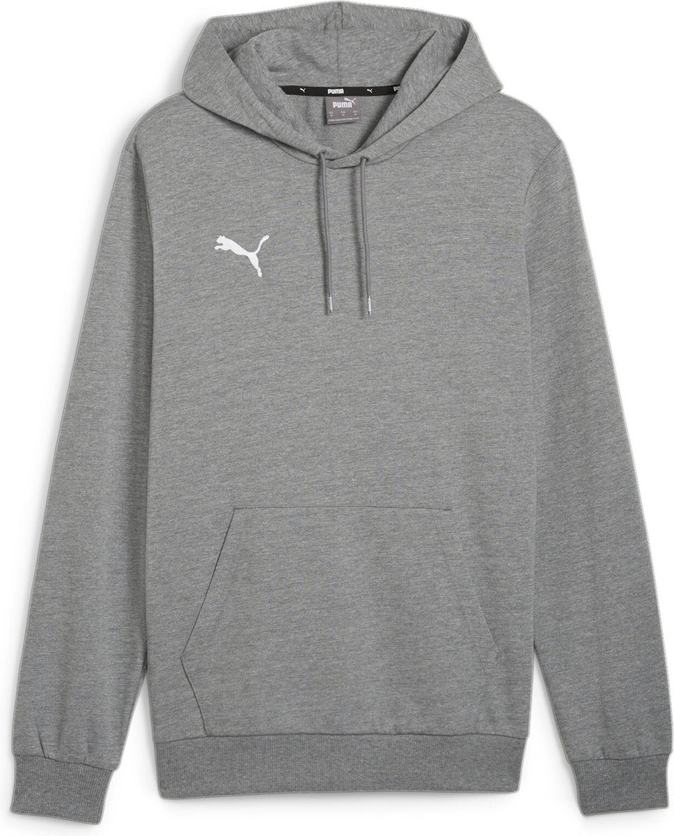 Puma Teamgoal Casuals Hoody Herren-Sportpullover – Mittelgrau Heather – Weiß