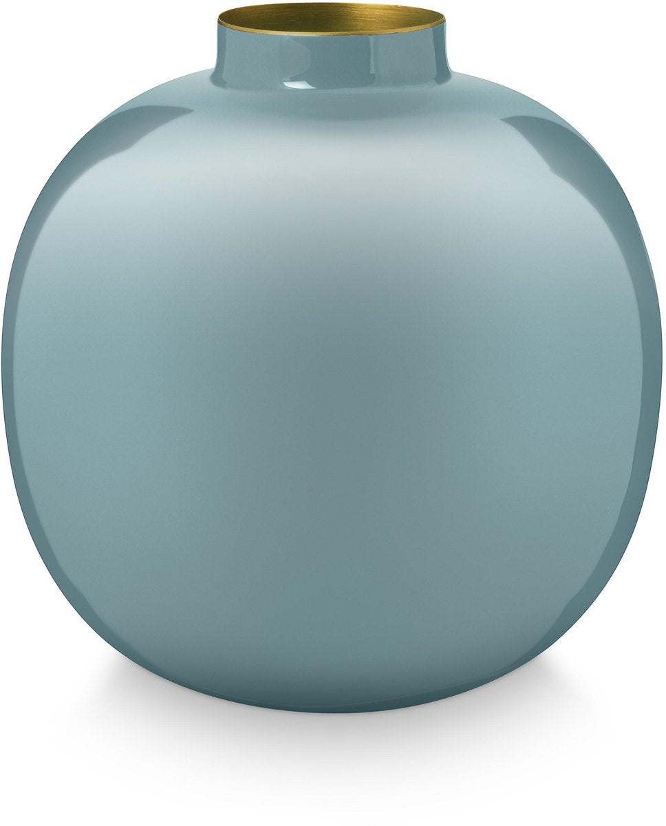 Pip Studio - Vase - Hellblau - Metall - 22x23cm