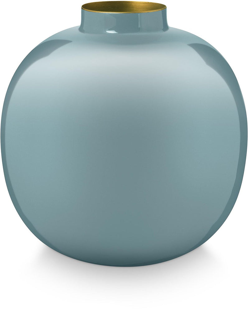 Pip Studio - Vase - Hellblau - Metall - 22x23cm