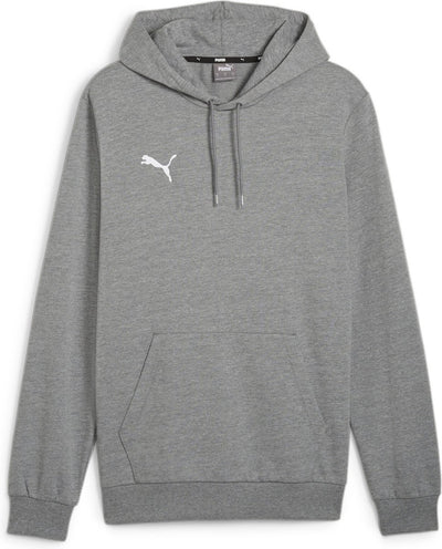 Puma Teamgoal Casuals Hoody Herren-Sportpullover – Mittelgrau Heather – Weiß