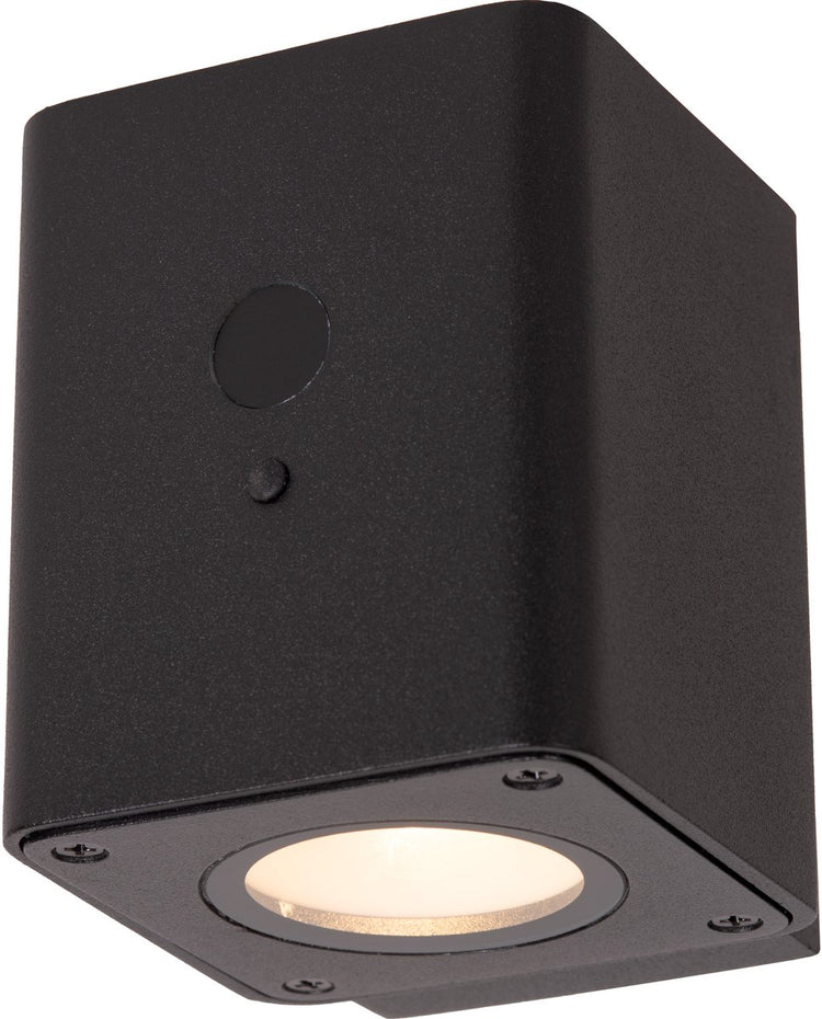 Lucide Ramin - Wandleuchte - Solarenergie - LED dimmbar - 1x1w 2700k 3000k - IP54 - Bewegungs-Tag-Nacht-Sensor - Schwarz