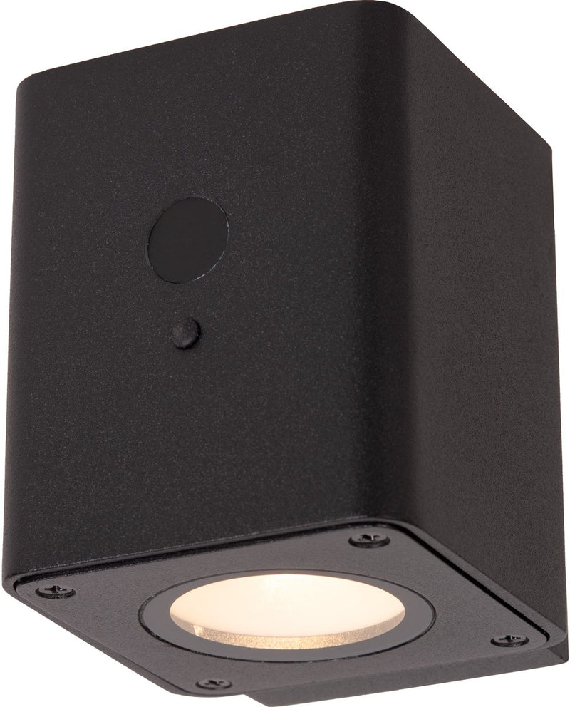 Lucide Ramin - Wandleuchte - Solarenergie - LED dimmbar - 1x1w 2700k 3000k - IP54 - Bewegungs-Tag-Nacht-Sensor - Schwarz