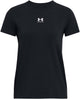 Under Armour UA Rival Core SS-BLK Damen-Sportshirt – Schwarz – Weiß