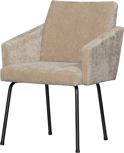 Esszimmerstühle mit Holzmontage – Polyester – Sand – 2er-Set