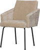 Esszimmerstühle mit Holzmontage – Polyester – Sand – 2er-Set