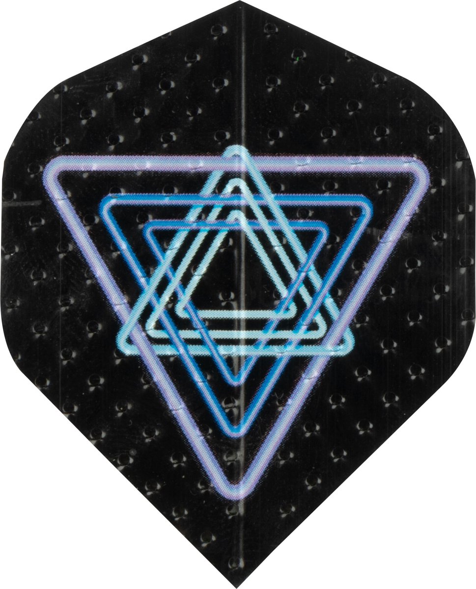 Faver Dart Flights – 3 Stück – PVC – Schwarz und Weiß mit Aufdruck