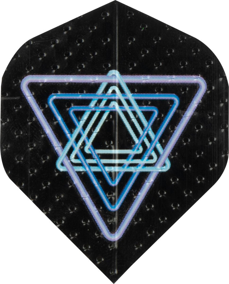 Faver Dart Flights – 3 Stück – PVC – Schwarz und Weiß mit Aufdruck